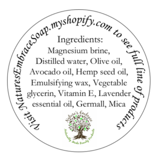 Magnesium lotion with Lavender