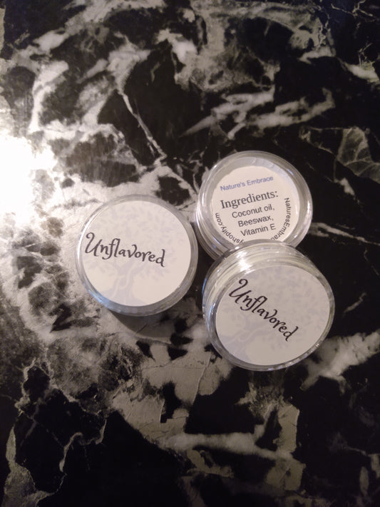 Unflavored lip balm