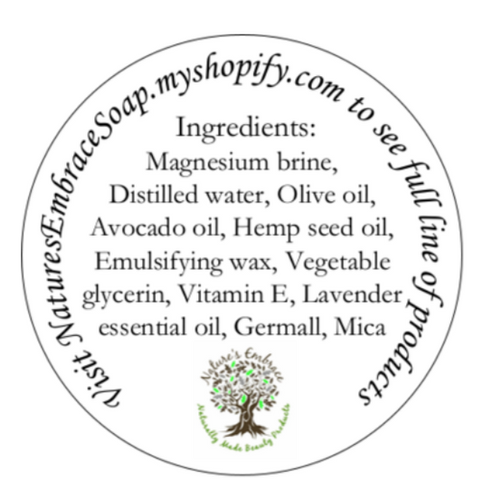 Magnesium lotion with Lavender